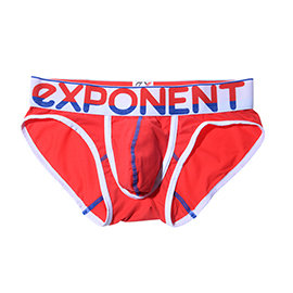 eXPONENT休閒款雙配色鬆緊帶三角褲(紅) B35B0103