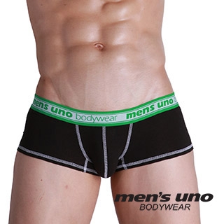 【men′s uno BODYWEAR】全方位新科技抗菌親膚BODYTECH型男黑色四角褲