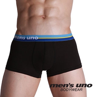 【men′s uno BODYWEAR】新科技抗菌親膚BODYTECH魅力黑色中四角褲