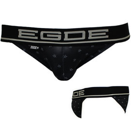 EGDE STAR STUDS 超低腰三角褲(黑) STARSTUDSBKNBK