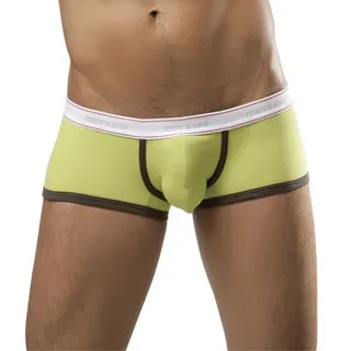 【men′s uno BODYWEAR】數字97運動風低腰四角褲-鵝黃