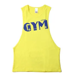 eXPONENT GYM 側大挖背純棉背心(黃) 166N0204