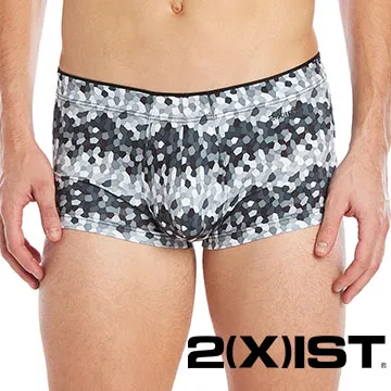 【2(X)IST】極光微透感系列 低腰四角褲-(黑馬賽克)