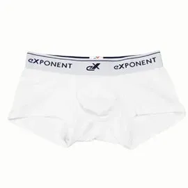 eXPONENT 經典logo基本款四角褲(白) D13O0201