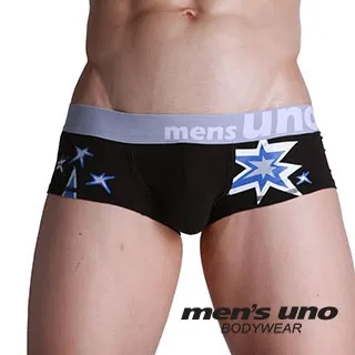 【men′s uno BODYWEAR】星星爆炸圖案四角褲-黑