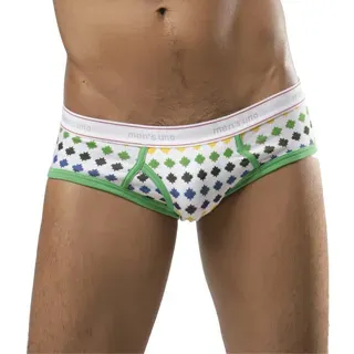 【men′s uno BODYWEAR】經典楓葉圖案低腰三角褲-綠邊